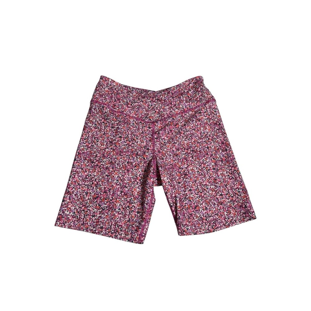Sage Collective Womens M Ditsy Floral High Cross Waist Athletic Bike Shorts